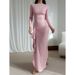 Y2k-Style Short-Sleeved Dress With A Long Skirt, Perfect For Women's Autumn/Winter Wear_ecoleips.com