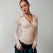 2025 New High-end Ribbed Polo Collar Long-sleeve T-shirt, Slim-fit Knit Top, Elegant Women's Clothing_ecoleips.com