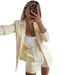 2025 Autumn Winter New Women's Casual Loose Suit High Waist Hip-Hugging Shorts Two-Piece Set For Women_ecoleips.com