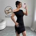 Spring And Summer Popular Sleeveless Diagonal Neck Split Pleated Tight Dress_ecoleips.com