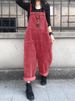 ZANZEA Autumn Rompers Solid Wide Leg Playsuits Women Casual Straps Suspender Overalls Vintage Corduroy Jumpsuits Overszie 2025_ecoleips.com