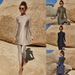 Women's Clothing Swimsuit Two Piece Conservative Beach Surfing Sun Protection Swimsuit Solid Color Long Sleeves And Long Pants Full Surround Swimsuit_ecoleips.com
