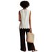 Women's Clothing Spring/Summer Women's Solid Color Round Neck Sleeveless Shirt Elegant Minimalist Ruffled Hem Top For Casual Occasions_ecoleips.com
