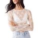 Wish European And American Foreign Trade Mesh Transparent Lace Long-sleeve Top For Women, Pay See-through_ecoleips.com