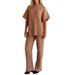 "Autumn-Winter Knit Lounge Set – Relaxed Dolman Sleeve Top & Wide-Leg Pants_ecoleips.com
