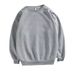 autumn And Winter Pullover Crew Neck Commuter Sweatshirt With Korean-style Solid Color Cuffs, Unisex Top,_ecoleips.com