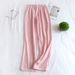 Spring Autumn Women 100%Cotton Sleep Bottoms Female Plus Size Night Trousers Sleepwear Pants Lovers Casual Polka Dot Home Pants_ecoleips.com