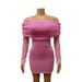 Sexy Long Sleeved Solid Color Hip Dress For Women Style_ecoleips.com