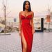 Women's Sexy Slim Fit Slit Suspender Dress European And American Style Spring Fashion 2024 Clothing Wholesale_ecoleips.com