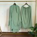 Fashion Women's Solid Color Long Sleeve Robe With Skirt Two-Piece Set P106_ecoleips.com