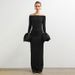 Women's Clothing Elegant Off-The-Shoulder Dress For Women Irregular Skirt Polyester Fabric Private Outfit For Mature Style Spring Fashion_ecoleips.com