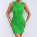 European And American Women's Fashion Cross-border New Stylish Drawstring Elastic Bubble Pattern Sexy Bodycon_ecoleips.com
