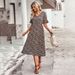 Women's Clothing Self Developed And Designed V Neck Elegant Dress Summer Short Sleeved Holiday Dress_ecoleips.com