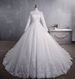 Women's Clothing Wedding Dress Lace New Style Bridal Stand Collar Long Sleeve Stand Collar Big Tail Plus Size Muslim Wedding Dress Custom_ecoleips.com