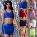 Verve 1070#New Style Tight Glossy High Elastic Ultra Short Bodycon Sexy One-Step Half Skirt For Women_ecoleips.com