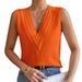 Women's Multi-Layer V-Neck Vest Top Solid Color American Style Casual Elegant Fashion Thin Blouse For Summer 2026_ecoleips.com