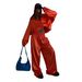 Women's Fashion Sportswear Set Spring/Summer Loose Sweatshirt Jacket And Wide Leg Trousers Trendy European American Style_ecoleips.com