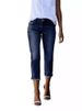 K Fashionable Retro Slim Fit Elastic Jeans For Women_ecoleips.com