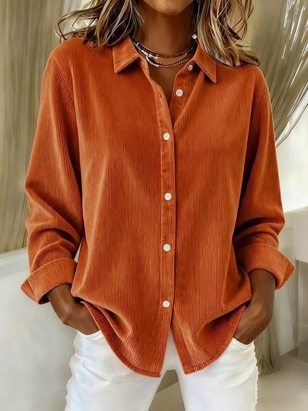 2026 Women's Fall/Winter Women's Corduroy Casual Shirt_ecoleips.com