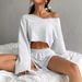 Women's Long Sleeved Top And Shorts Set European American Style Autumn Winter Fashion Trade_ecoleips.com