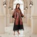 Modest Abaya Dress Women's High-End Fashion Loose Jacquard Long Skirt Middle Eastern Style Muslim Clothing Quality Polyester_ecoleips.com