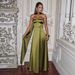 Women's Sexy Satin Strapless Sleeveless Tie Neck Maxi Dress – Elegant Evening Party Gown_ecoleips.com