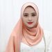 Muslim Accessories"Effortless Elegance Rhinestone Linen Chiffon Scarf – Easy-to-Wear Patchwork Design For Beginners"_ecoleips.com