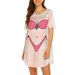 Cross-border European And American Women's Clothing Bikini Cover-up Dress Short-sleeved Fun Print Loose T-shirt_ecoleips.com
