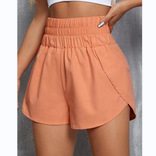 Spring Summer New European And American Shorts, High-waisted, Elastic, Loose, Sporty, Casual Women's Shorts_ecoleips.com