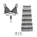Women's Summer New Knitted Striped Ruffle Strap Dress Set_ecoleips.com
