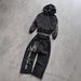 Urban Streetwear Hoodie With Retro Dark Aesthetic - Unisex Oversized Pullover With 3D Graphic Print & Adjustable Hood_ecoleips.com
