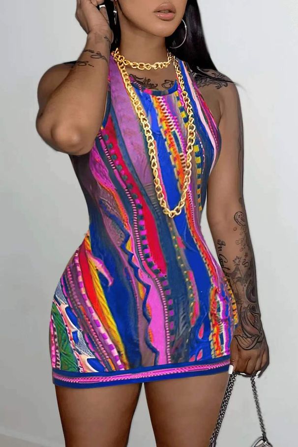 European American Foreign Trade Cross-border . And New Women's Printed Dress_ecoleips.com