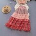 Women's Clothing Gradient Color Irregular Mesh Skirt Cake Skirt Tulle Skirt_ecoleips.com