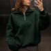 Unisex Oversized Fleece Hoodie Zip-Up Soft Brushed Interior Vintage Streetwear Style for Fall Winter Women's Clothing_ecoleips.com