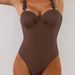 Women's Push-Up One-Piece Swimsuit – Shimmer Nylon With Underwire & Tummy Control (S-XL) – Sexy Backless Bathing Suit For Small Bust_ecoleips.com
