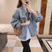 Fall 2026 New Casual Short Denim Jacket For Women, Spring Autumn Style, With A Unique Design, Niche And Trendy On_ecoleips.com