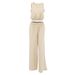 Cotton Linen Sleeveless Vest Split Wide Leg Long Pants 2025 European American Spring Summer Casual Fashion Two Piece Set_ecoleips.com