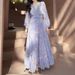 New Year's Purple For Spring And Summer Sleeved French Long Style Waist Cinching Dress New Women's Fashion Trend_ecoleips.com