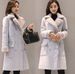 Cozy Sherpa-Lined Denim Jacket – Oversized Long Sleeve Coat With Polo Collar – Winter Warm Mid-Length Outerwear (S/M/L/XL/XXL/2XL)_ecoleips.com