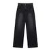 Plus-size Women's High-waisted Loose New Straight-leg Pants, Floor-length, Versatile, Slimming, Autumn Wide-leg Jeans,_ecoleips.com