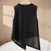2025 Summer New Irregular Fashionable Cardigan, Stylish And Slimming, Versatile Sleeveless Women's Design Mesh Vest_ecoleips.com