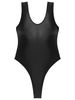 Summer One Piece Swimsuit Glossy Sexy Bodysuit Swimwear Sports Women's Swimming Bathing Suit Beach Bather Surfing Swimming Wear_ecoleips.com