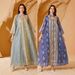 Voya Voya NC33 Middle Eastern Saudi Dubai Evening Muslim Plus Size Sequin Embroidered Dress_ecoleips.com