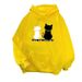 New Fleece-lined Hooded Women's Sweatshirt, Autumn And Winter New Versatile Cartoon Cat Student Oversized_ecoleips.com