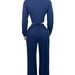 Trendy Contrast-Color Stripe Pantsuit Set – Women’S Zip-Up Batwing Sleeve Top & Wide-Leg Trousers (Office-To-Weekend Versatile Outfit)_ecoleips.com