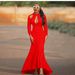 C8416 2021 Autumn New Foreign Trade Women's Clothing Plus Size High Waist Sexy Mermaid African Long Dress_ecoleips.com