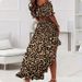 Cross-border European American New Fashion Sexy Women's Leopard Print Flared And Top Two-piece Set Summer Dress_ecoleips.com
