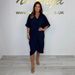 Women's Casual Loose Raglan Sleeve Dress Solid Color Irregular Knot Summer_ecoleips.com