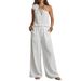Women's Clothing Women's Sexy Urban Shirt Set Sleeveless Trouser Set For Formal & Casual For Women Two Piece Set_ecoleips.com