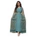 New Muslim Embroidered Mesh Jacket With Chiffon Vest Skirt Suit Kaftan Dress_ecoleips.com